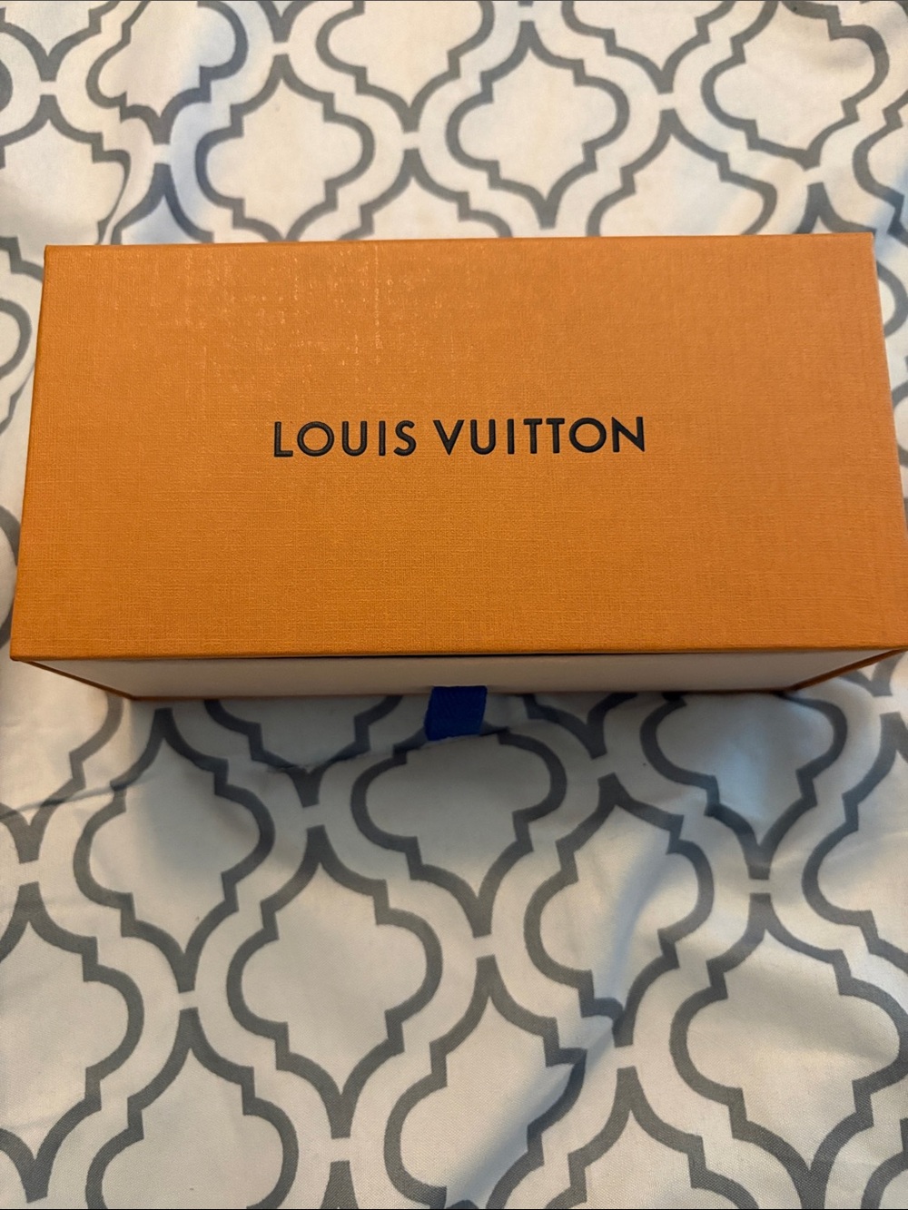 Louis Vuitton Orange Gift Box with Black Logo